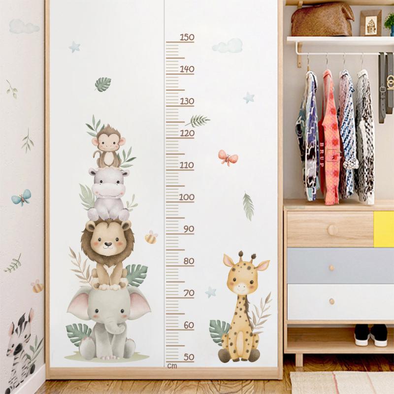 Baby Nursery Jungle Wallpaper - Neue Wachstumstabelle für Kinder, Aufkleber mit