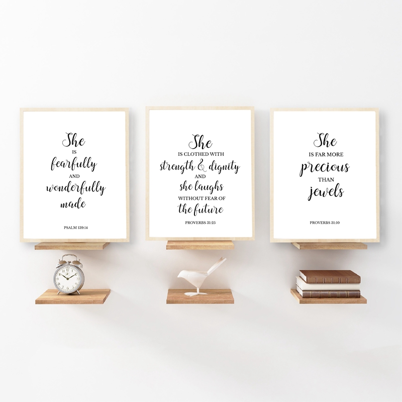 Baby Girl Nursery Quotes - Bibel Verse Zitieren Christian Wand Kunst