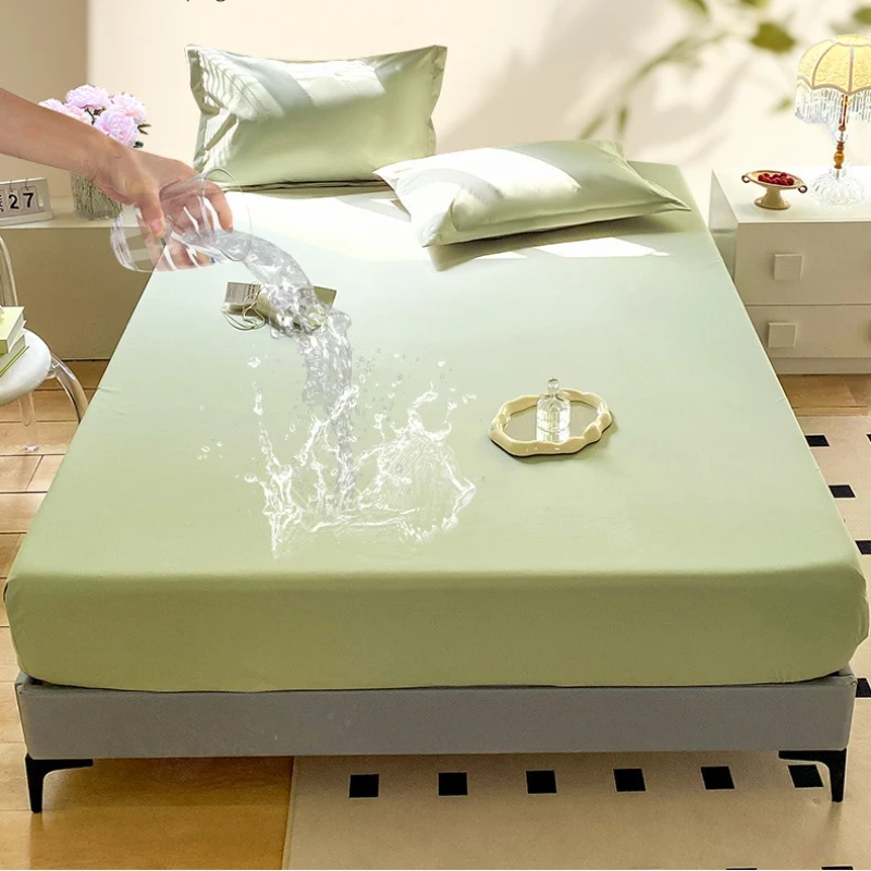 Baby Mattress Waterproof - Einfarbiges Wasserdichtes Spannbettlaken, Bettbezug, Matratzenschutzbezug, Alle