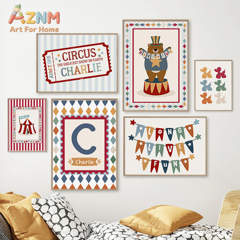 Baby Nursery Quotes - Zirkusbär Zauberer Hund Zitat Kinderzimmer Wandkunst
