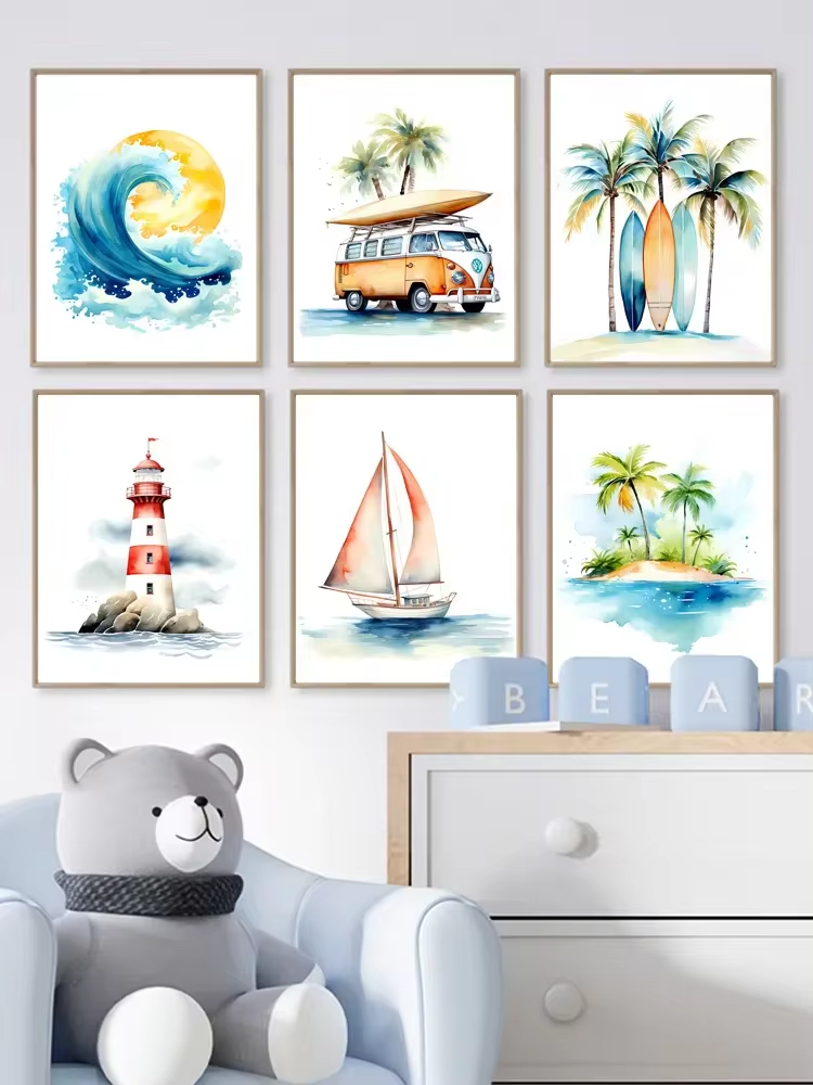 Surf Ocean Themen Kindergarten – Baby Nursery Ocean Theme Bewertung und Preis