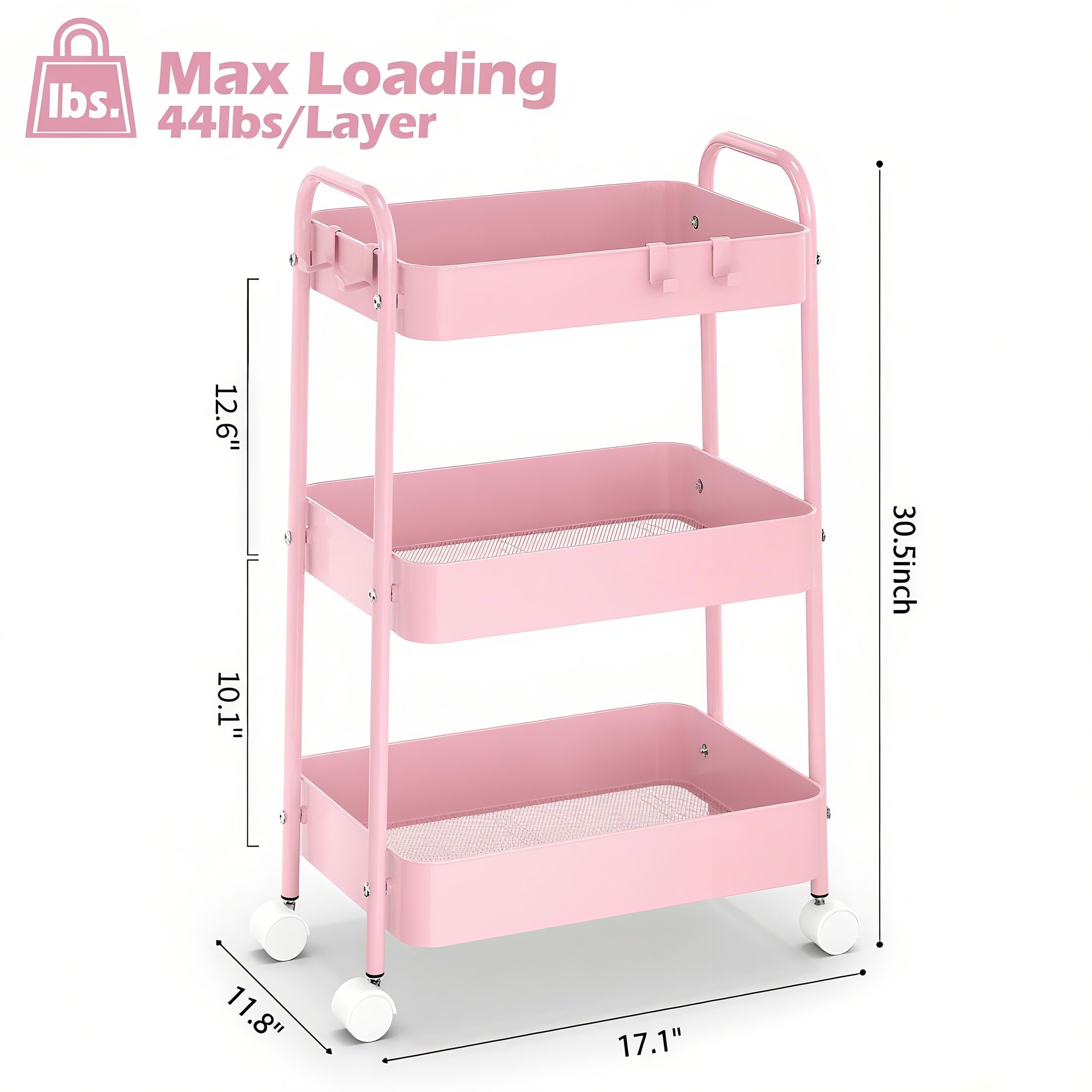 3-stufiger Metall-Rollwagen mi – Baby Nursery Organizer Bewertung und Preis
