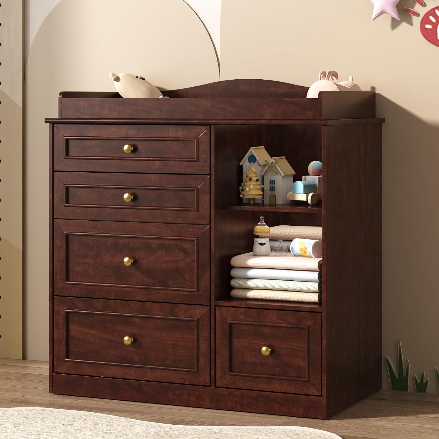 Wickeltisch-Kommode für Babyzi – Baby Nursery Dresser Changing Table Bewertung und Preis
