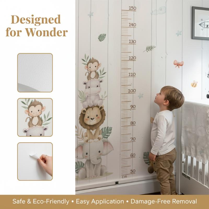 Neue Wachstumstabelle für Kind – Baby Nursery Jungle Wallpaper Bewertung und Preis