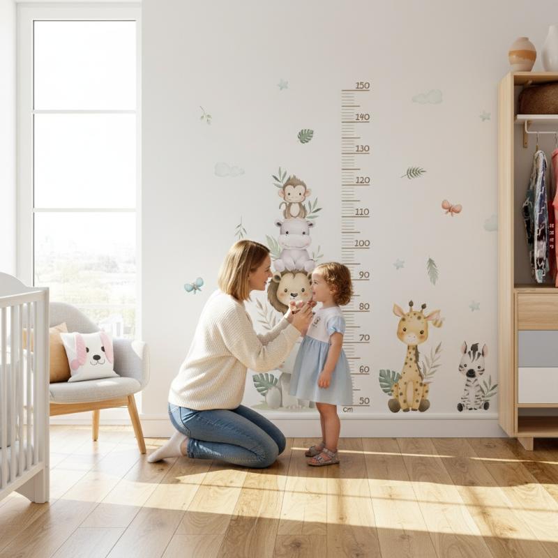 Wachstumstabelle für Kinder, A – Baby Nursery Jungle Wallpaper Bewertung und Preis