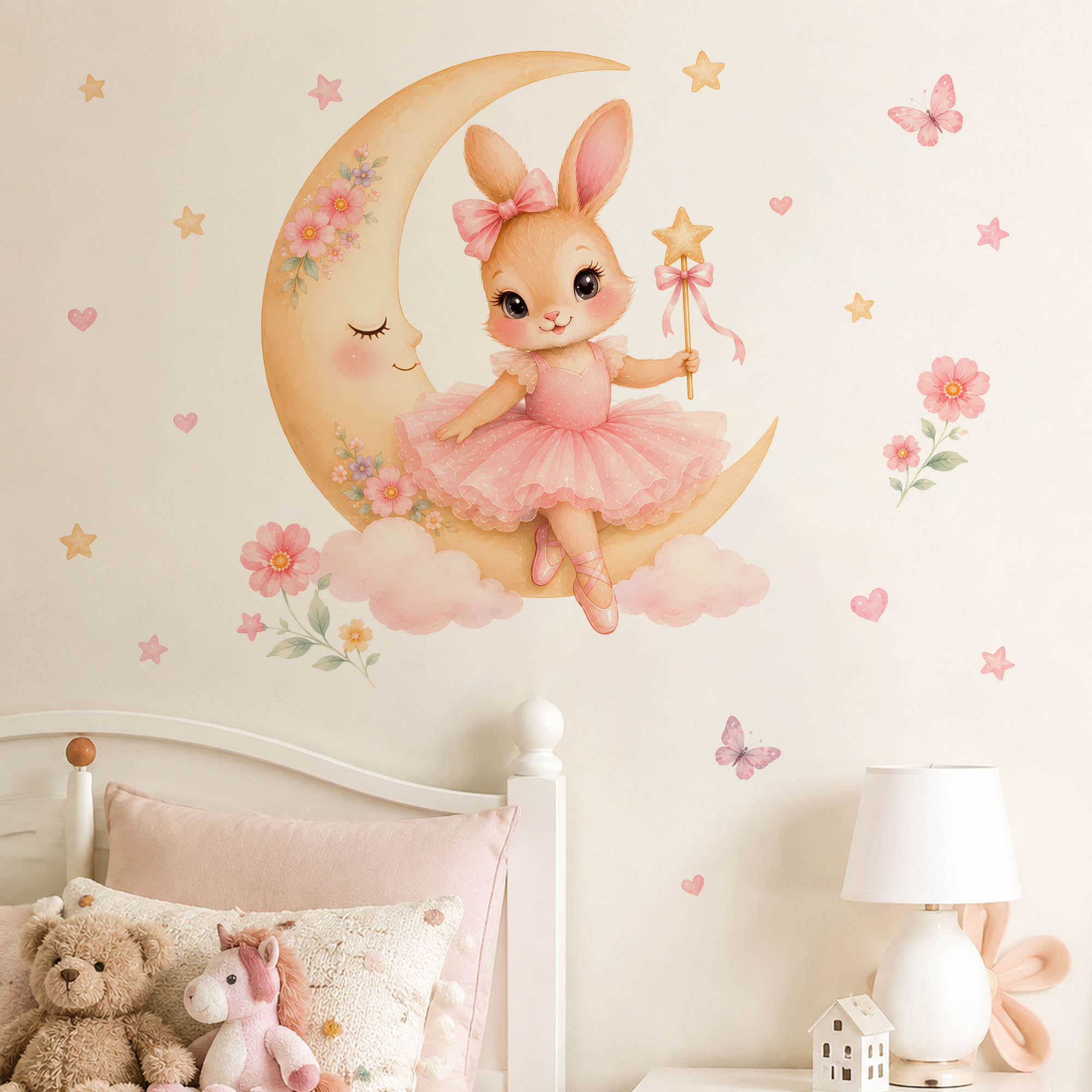 Aquarell Ballerina Häschen Mon – Baby Girl Nursery Quotes Bewertung und Preis