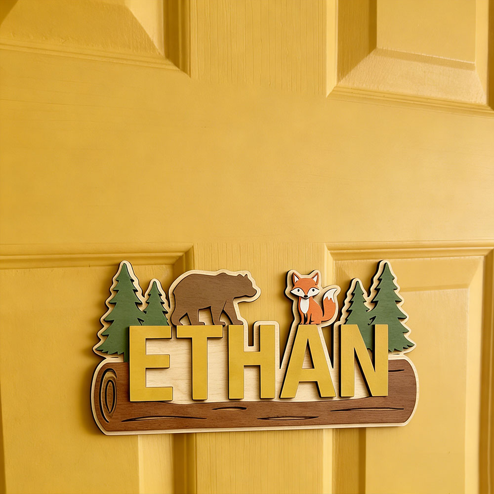 Personalisiertes Holzschild mi – Baby Nursery Bewertung und Preis
