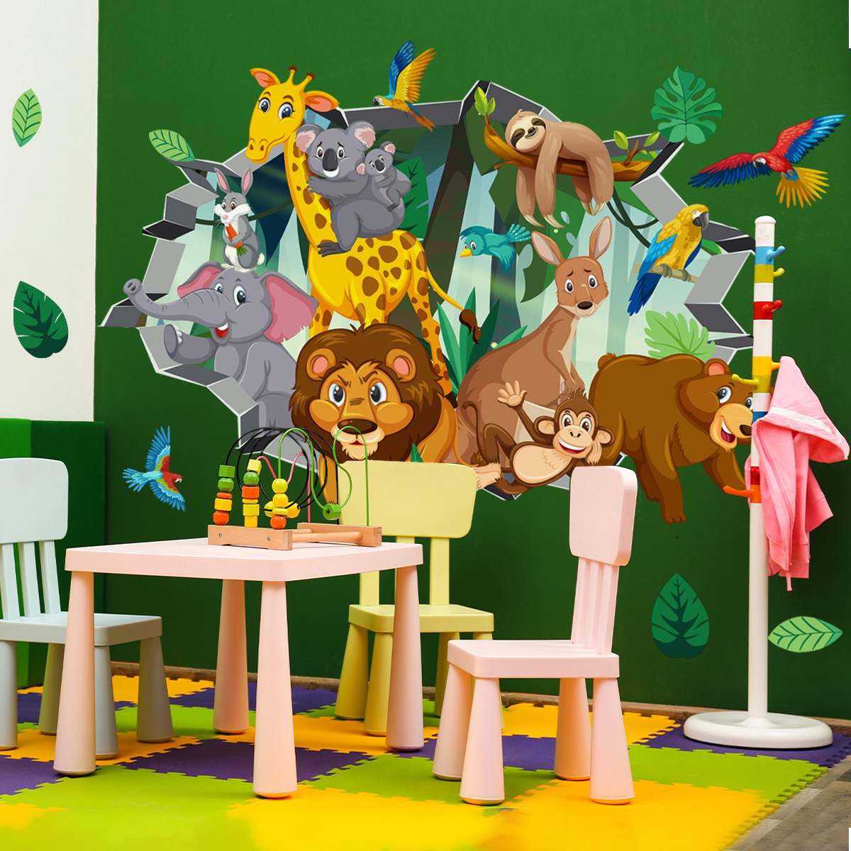Gebrochene Wand, niedlicher Ds – Baby Nursery Jungle Wallpaper Bewertung und Preis