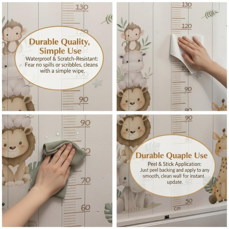 Wachstumstabelle-Aufkleber für – Baby Nursery Jungle Wallpaper Bewertung und Preis