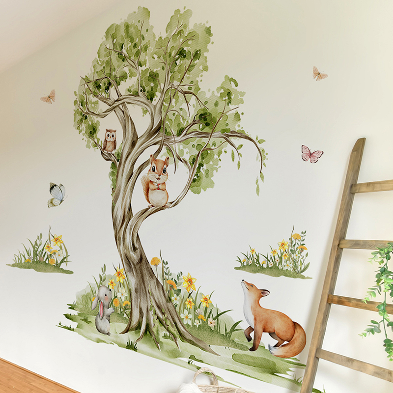 Wandaufkleber mit Aquarell-Wal – Baby Nursery Jungle Wallpaper Bewertung und Preis