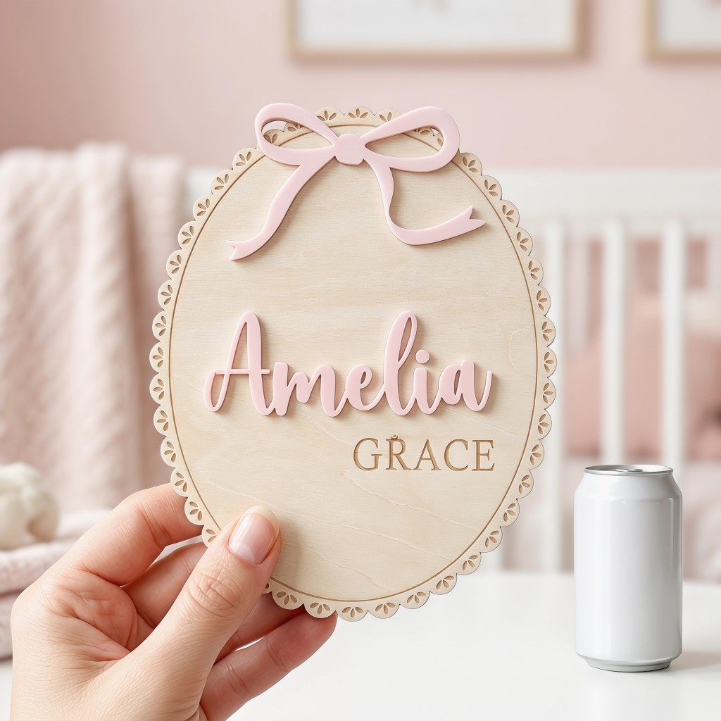 1 Stück Personalisierte Holz-N – Baby Nursery Bewertung und Preis