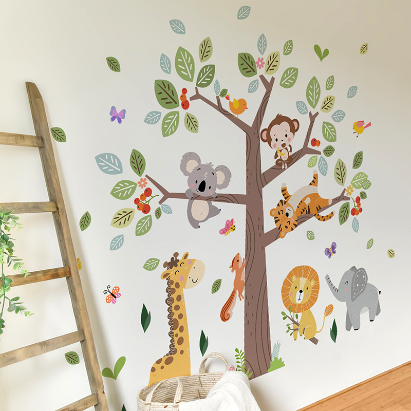 Großer Dschungel-Tier-Wandaufk – Baby Nursery Jungle Wallpaper Bewertung und Preis