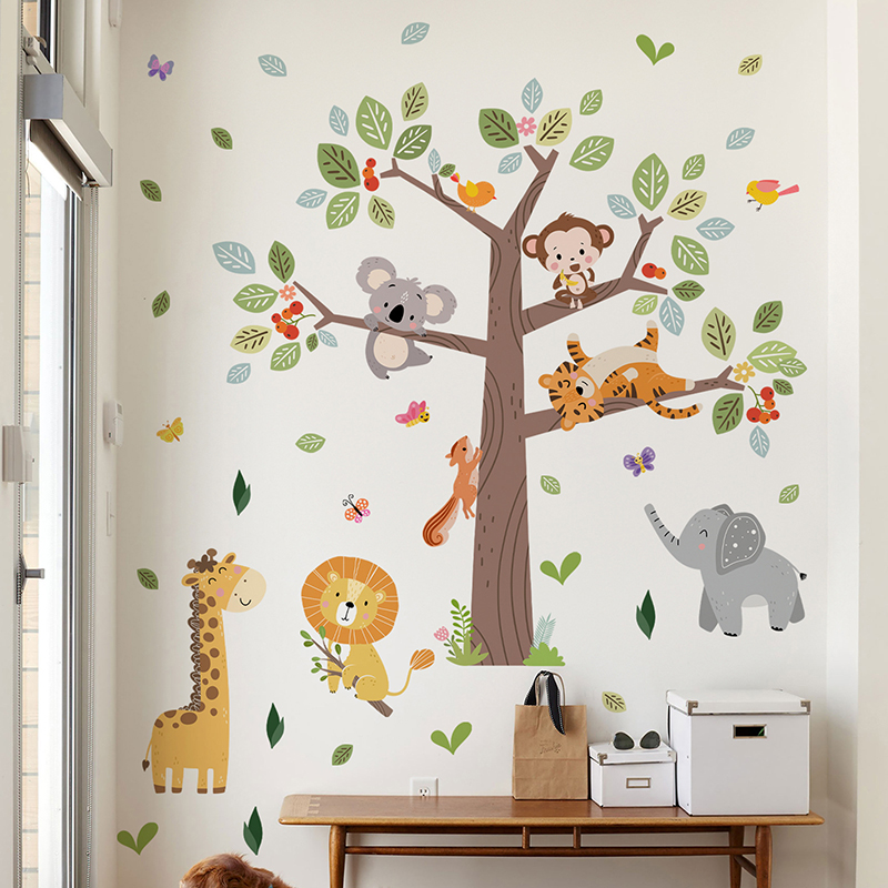 Großer Dschungel-Tier-Wandaufk – Baby Nursery Jungle Wallpaper Bewertung und Preis