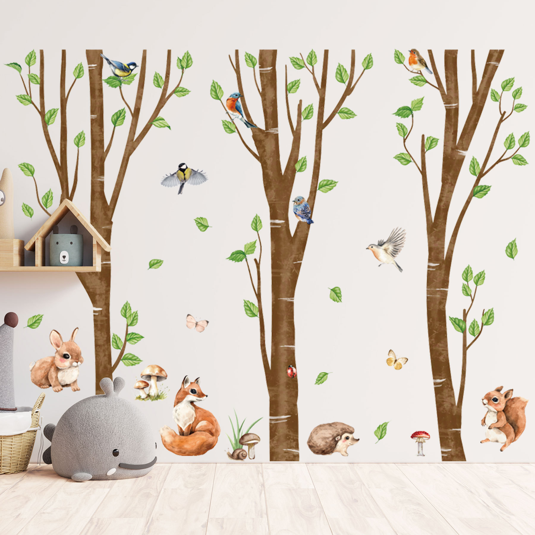 Großer Dschungel, Birke, Tiere – Baby Nursery Jungle Wallpaper Bewertung und Preis