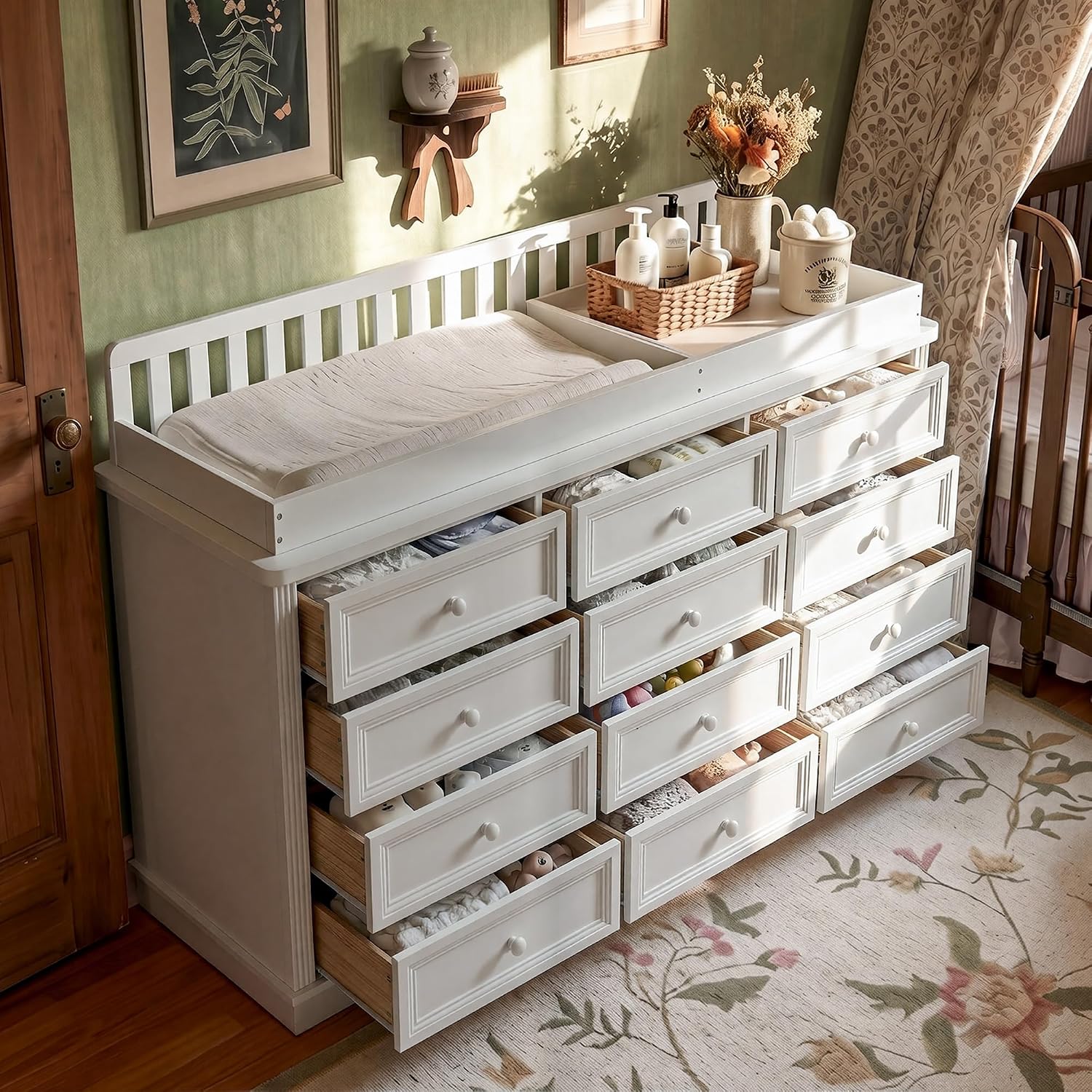 Baby-Wickelkommode, 100% Massi – Baby Nursery Dresser Changing Table Bewertung und Preis