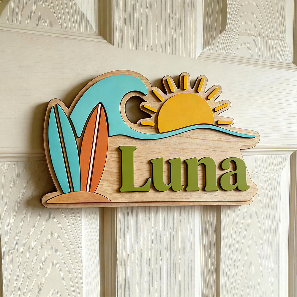 Personalisiertes Strandwellen- – Baby Nursery Bewertung und Preis