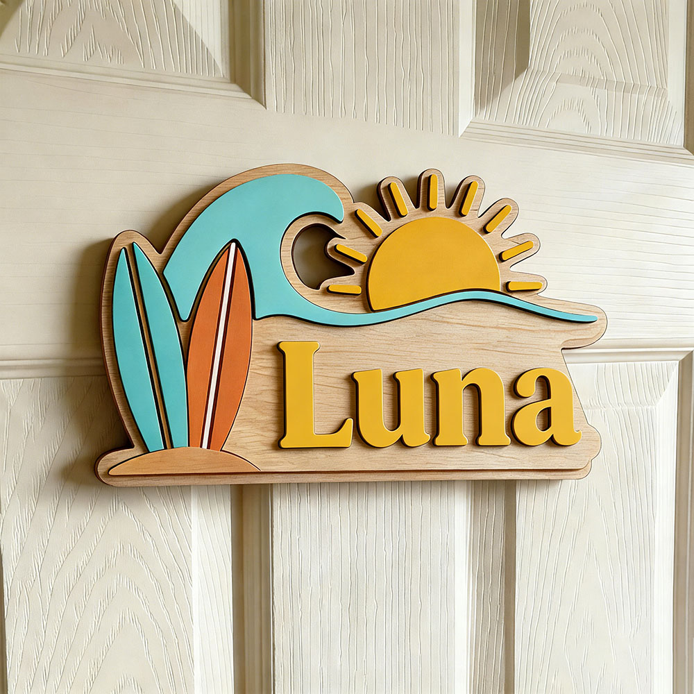Personalisiertes Strandwellen- – Baby Nursery Bewertung und Preis