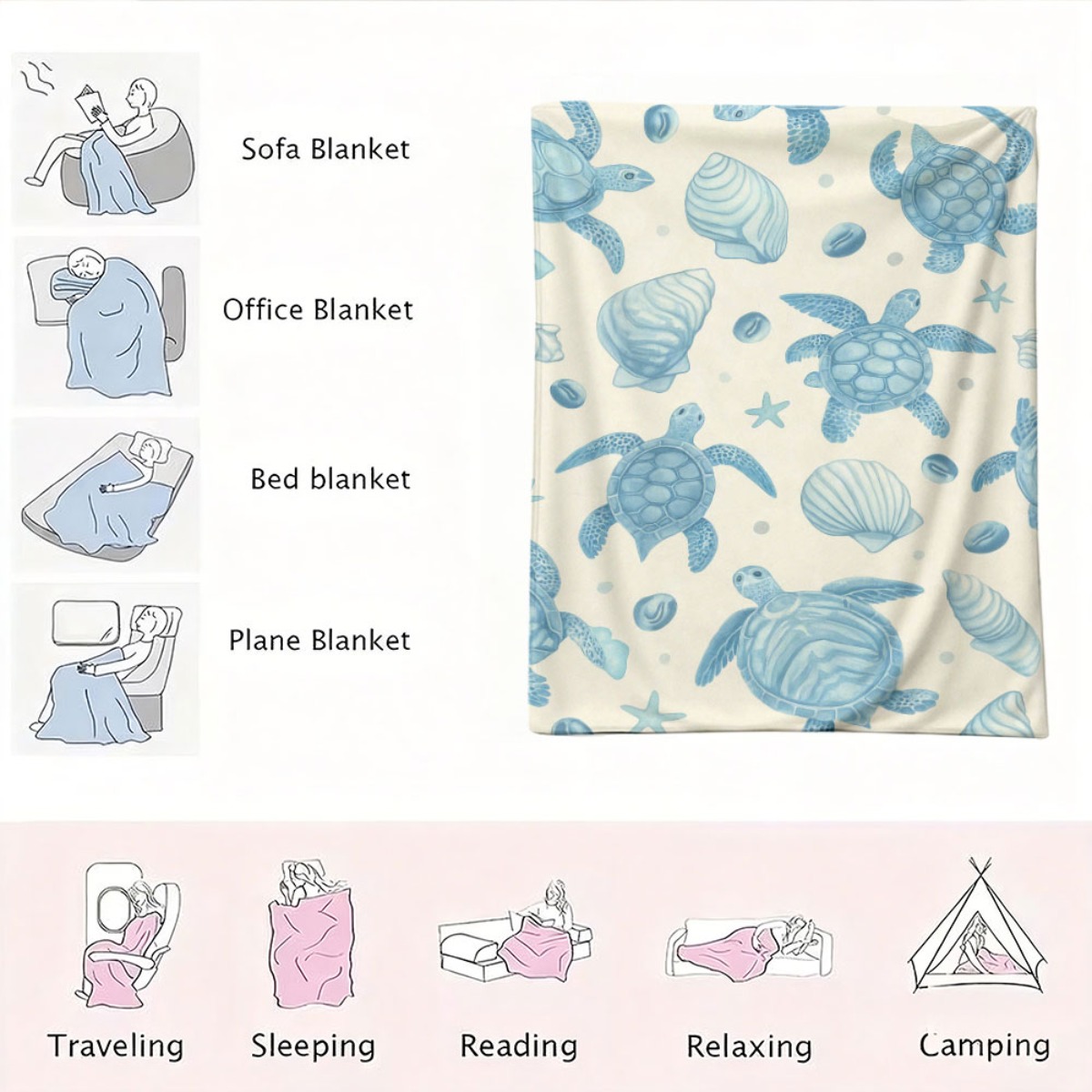 Niedliche Stranddecke mit Meer – Baby Nursery Ocean Theme Bewertung und Preis
