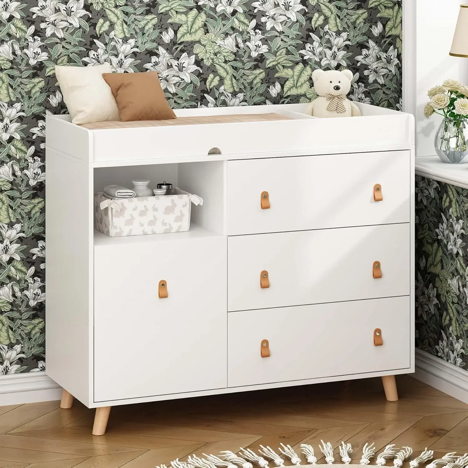 Baby-Kommode mit Wickelaufsatz – Baby Nursery Dresser Changing Table Bewertung und Preis