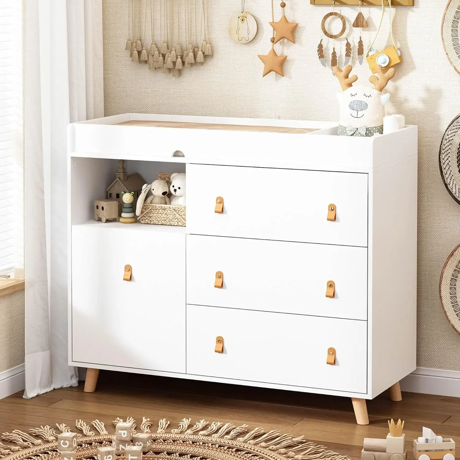 Baby-Kommode mit Wickelaufsatz – Baby Nursery Dresser Changing Table Bewertung und Preis
