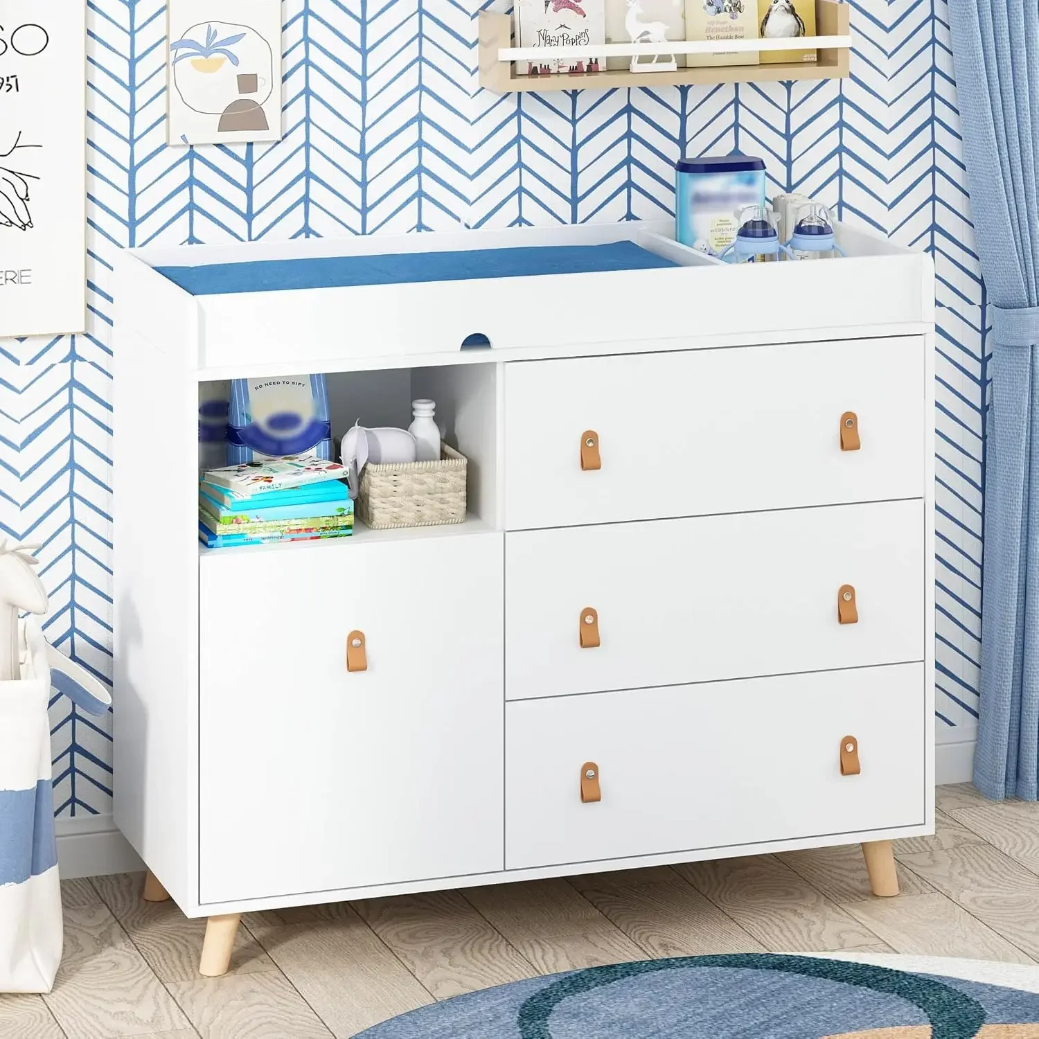 Baby-Kommode mit Wickelaufsatz – Baby Nursery Dresser Changing Table Bewertung und Preis